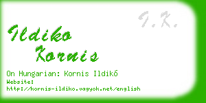 ildiko kornis business card