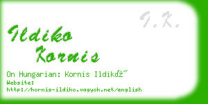 ildiko kornis business card